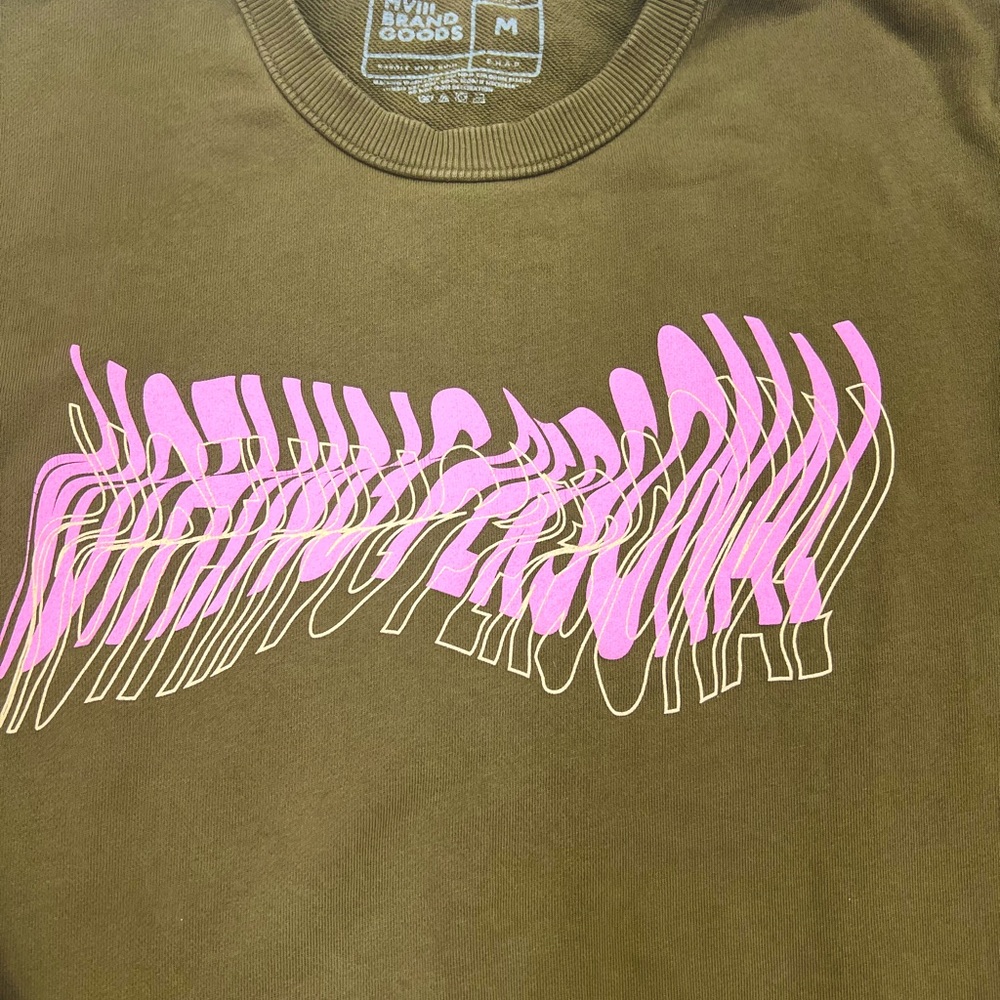 Hviii Brand Goods dark pink hoodie & joggers with olive & pink sweatshirt - Picture 12 of 13